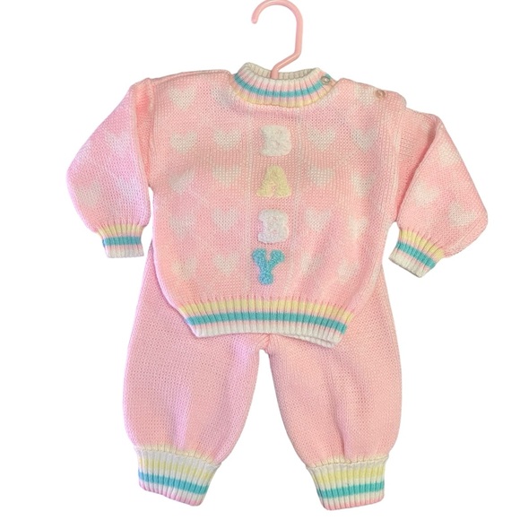 child wise Other - Vintage (Childwise) Pink Matching Set with Heart Design